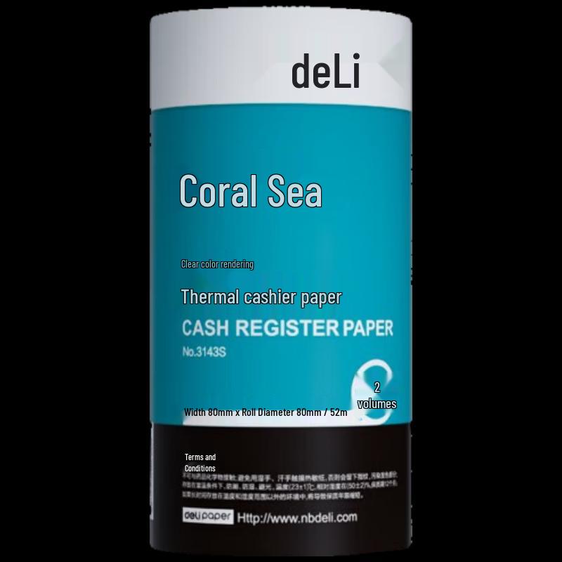 Deli 80x80mm Thermal Receipt Paper