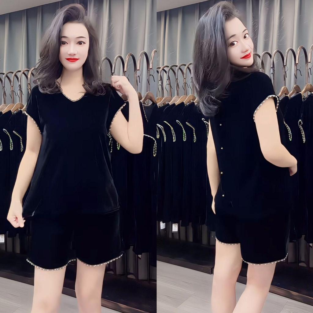 Lace Trim V-Neck Top & Shorts Two-Piece Set - 2025 Summer Fashion
