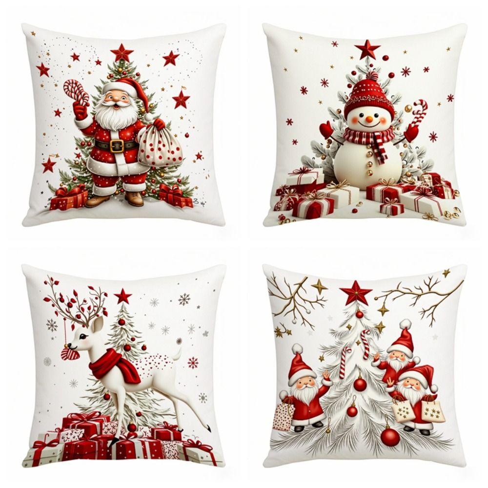 45x45cm Christmas Pillow Cover Soft Sofa Cushion Cover New Throw Pillowcase  Xmas Home Decoration