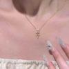 18K Gold-Plated S925 Silver French Tassel Pendant Necklace for Women - Niche Design, High-End Collarbone Necklace