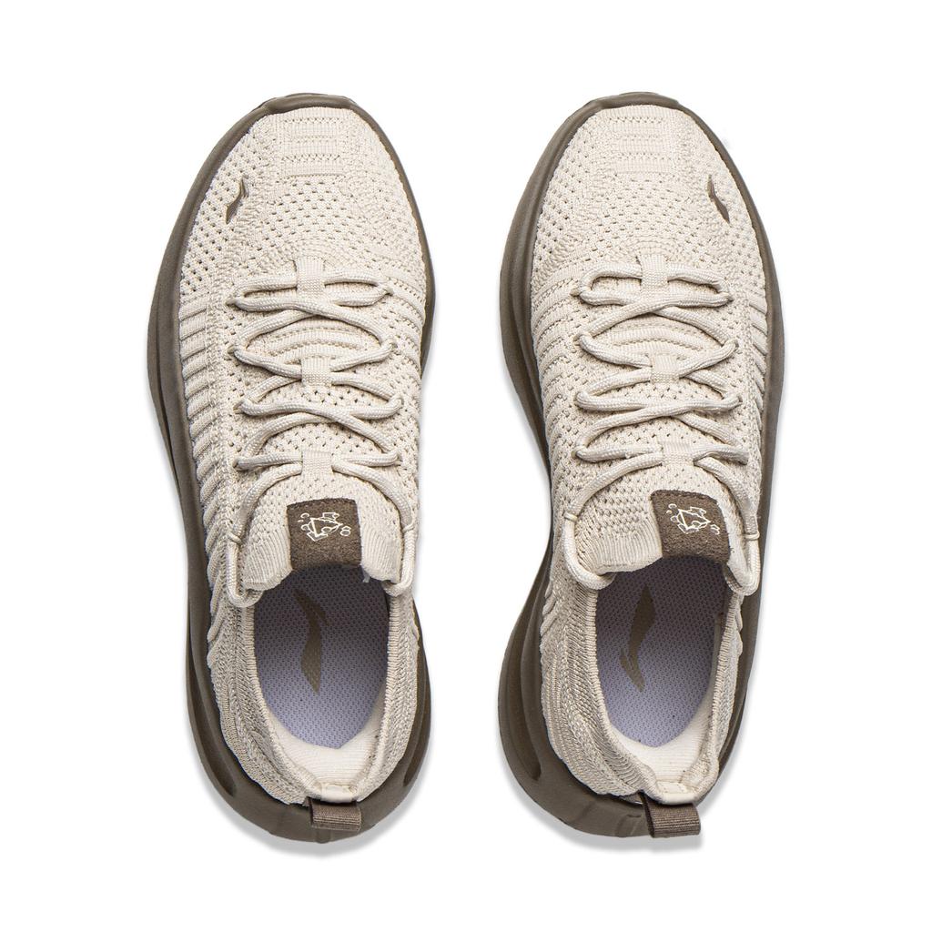 New LiNing Cloud Wave Knit Cushioning Height Increase Low Top Casual Shoes Women's Gray AGLV234-1