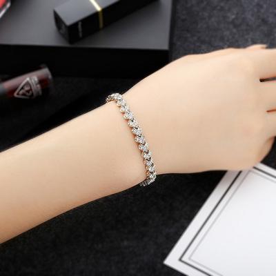 Heart   Chain Bracelet Women Charm Infinity Cuff Bangle Jewelry