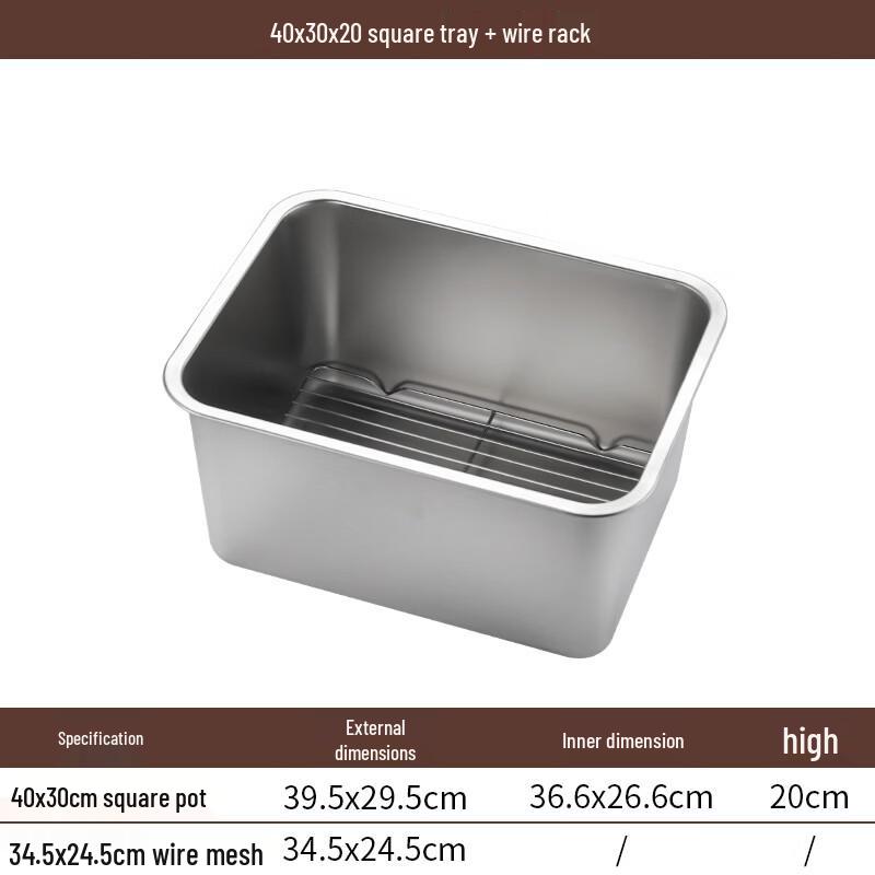 Stainless Steel Draining Basin with Filter Rack