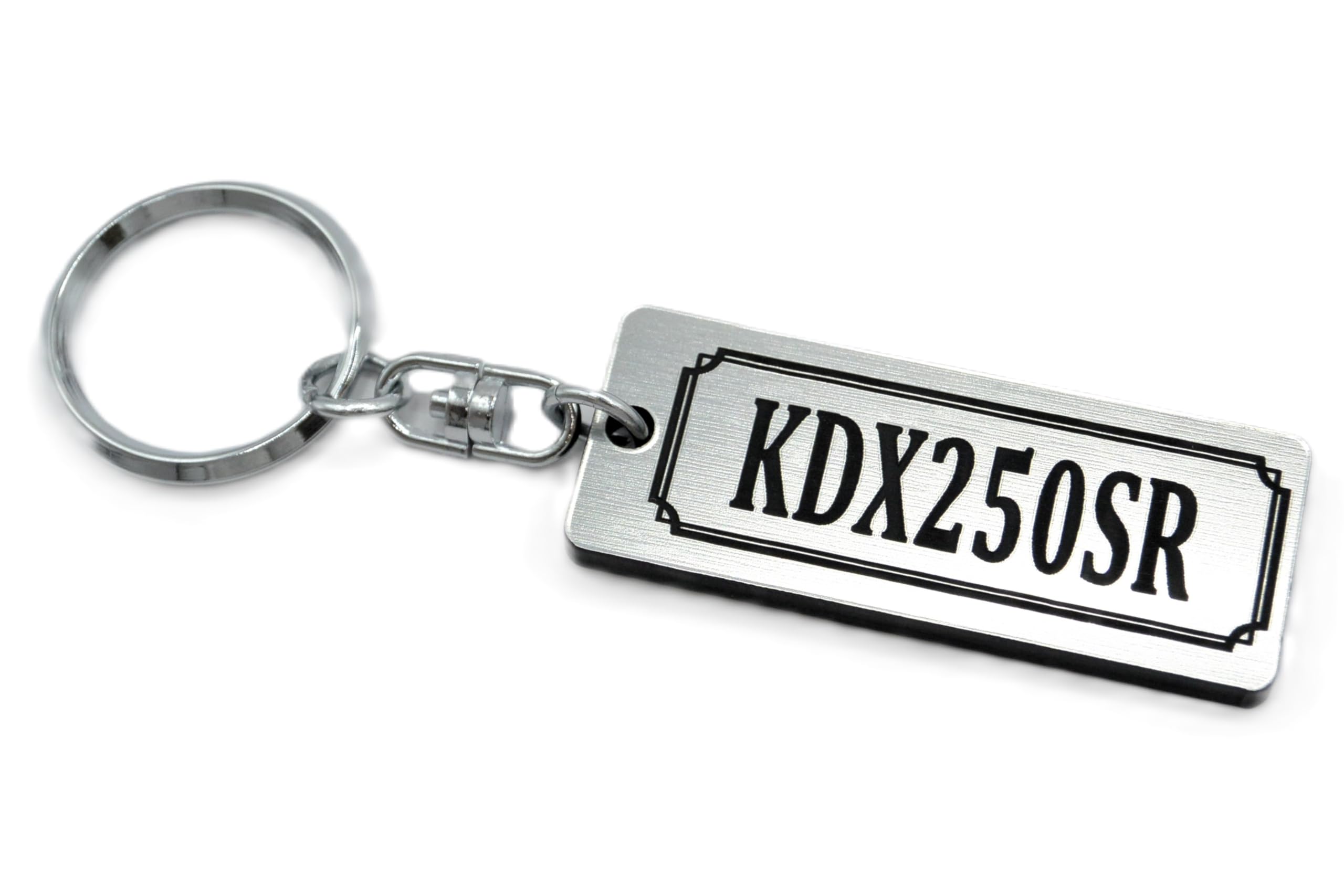 

KDX250SR Кастомные детали акриловый серебристый брелок QA-715-2 Двухслойный двойное кольцо серебристо-черный