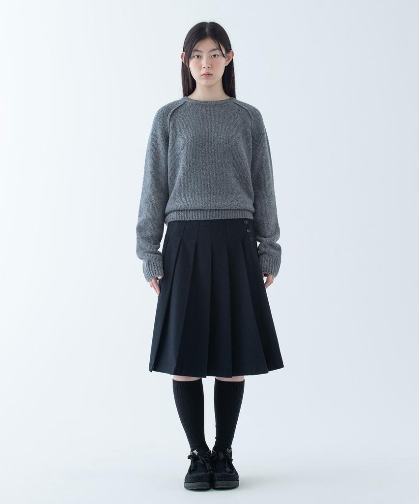 Ohesio Saddle Wool Round Knit, Gray