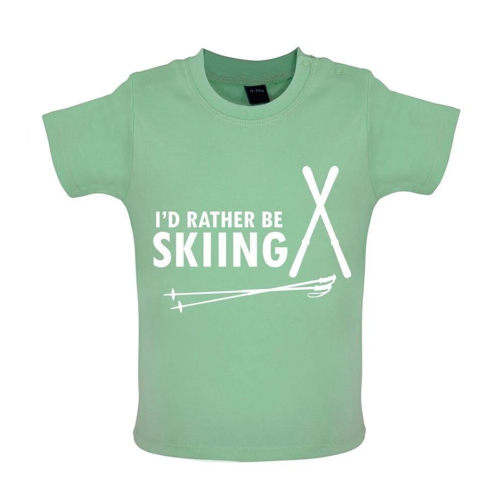 

I D Rather Be Ski - Kids T-Shirt / Bodysuit - Snow Skier Equipt 110