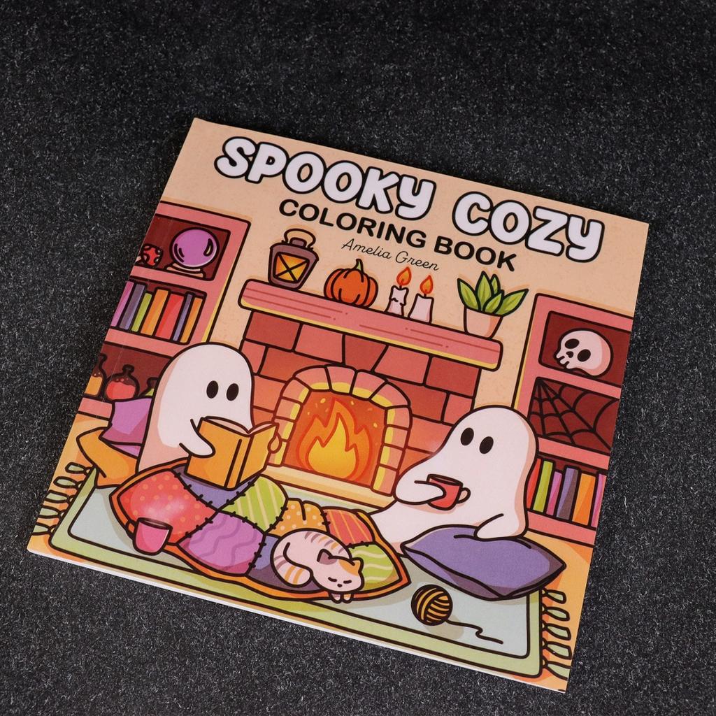 Spooky Cutie: Vol. 2 Coloring Book for Adults and Teens Featuring Lovely Creepy Creatures In Cozy Moments for Relaxation