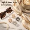 Crystal Scarf Buckle Flower Design Hijab Clip Fashion Shawl Rings Clip  Versatile Application