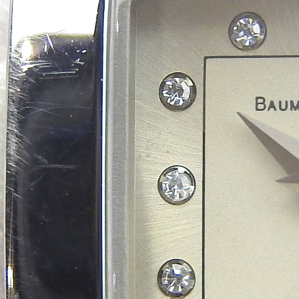 baume & mercier Catwalk Watches MV045219 12P Diamond IvoryDial Stainless Steel Quartz Analog Display Women Used