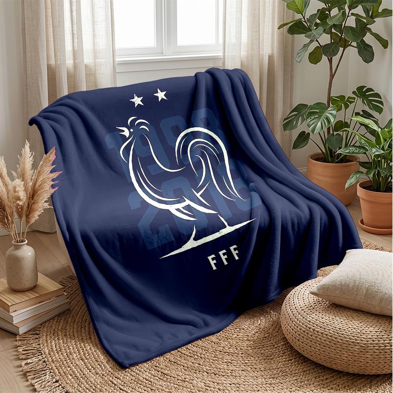 Frankreich Nationalmannschaft Thema Decke Weiche Flanelldecke Plüsch Überwurfdecke Gemütliche Sofa Bettdecke für Heimdekoration