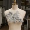 Luxury 3D Flower Patch Flower Embroidery Flower Embroidered Patches  Bridal Gown Decor