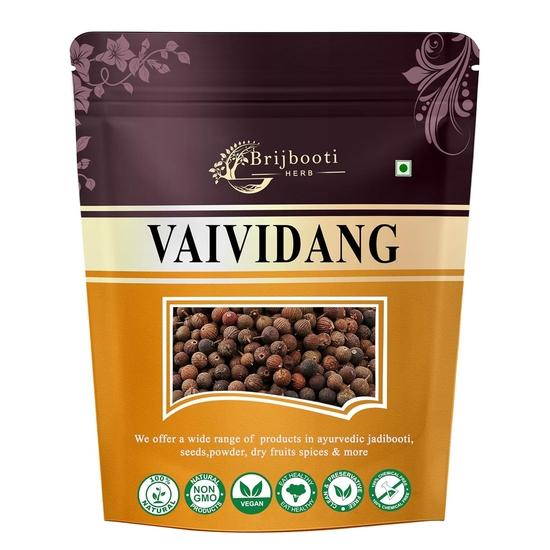 Brijbooti Vaividang Seeds - 100g | Baibidang Seeds |Vavding | Embelia Ribes | Vidanga for Stomach, Worms & Metabolism Support