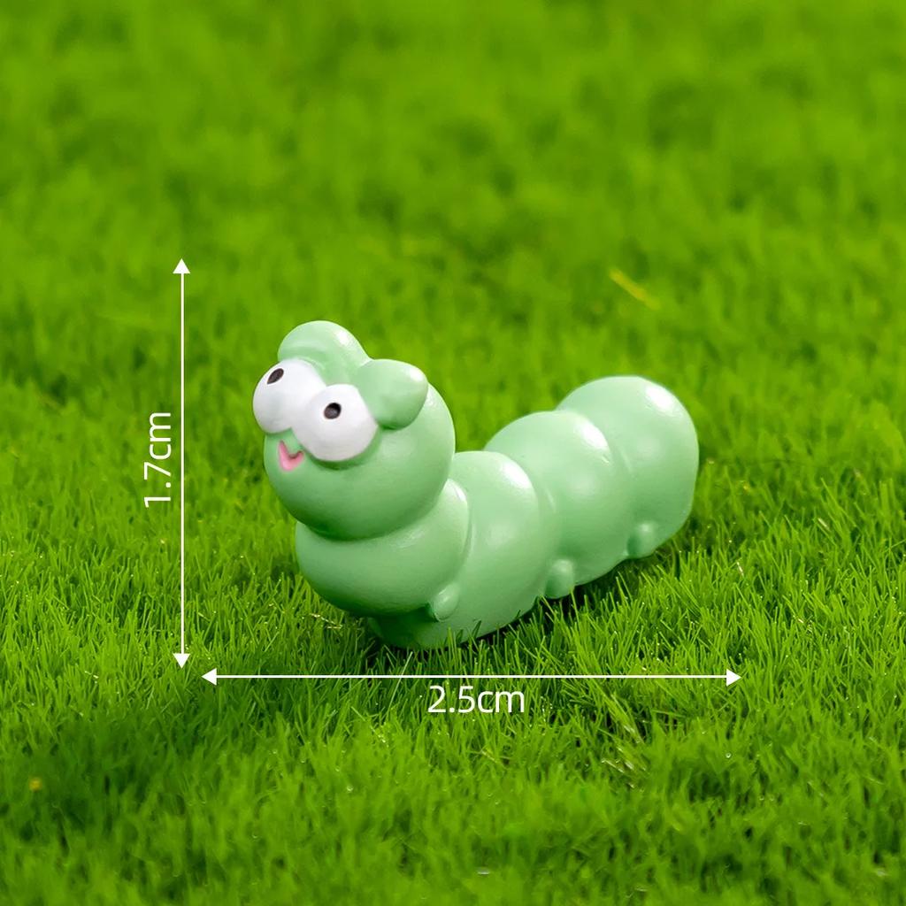 Figurines Miniatures Cute Cartoon Caterpillar Snail Insect Micro Landscape Ornaments For Home Decorations DIY Gardening Decor