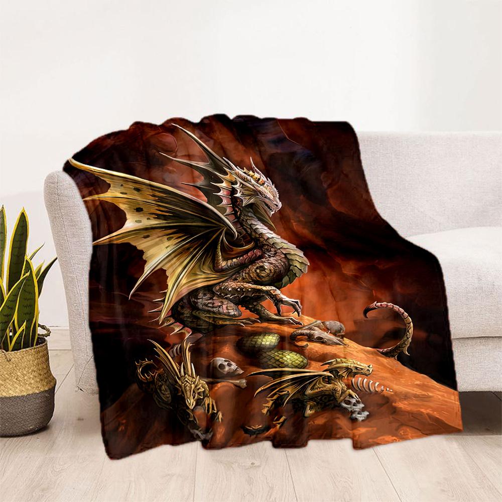 Gothic Style Blanket Soft & Cozy Suitable for Office Seaside Bed Four Seasons Universal Digital Print Unique Gift for Family and Friends Camping