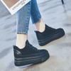 2024 Winterschoenen Dames Sneakers Platte Platform Schoenen Echt Leer Warme Dames Casual Schoenen Dames Hoogte Verhogend 5cm D148