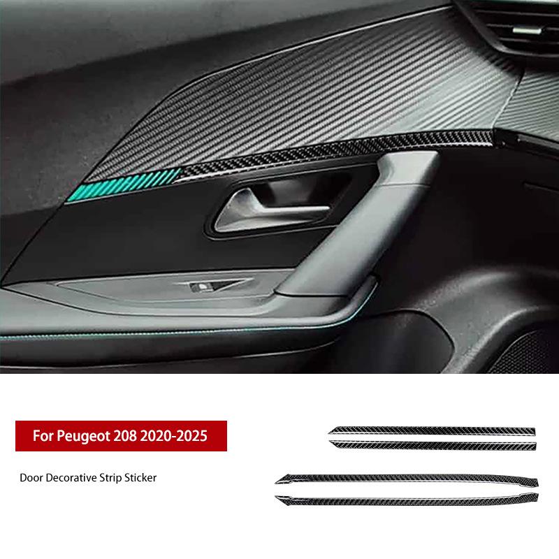 Peugeot 208 Interior Real Carbon Fiber Epoxy Resin Modification Kit Sticker