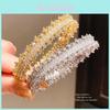 Light Luxury Copper Zircon Edge Cuff For Womens Casual And Office Styles