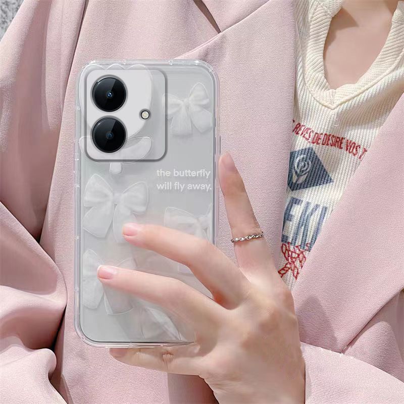 REALME NOTE 60X Mobile Phone Case Girl Heart Love Couple Matte Minimalist Style