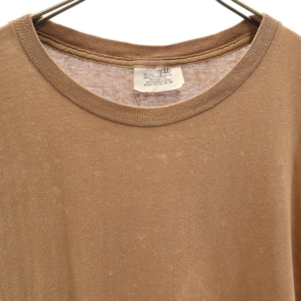US ARMY 90s Old DLA Short Sleeve T-shirt L Brown Single Stitch Men's Used