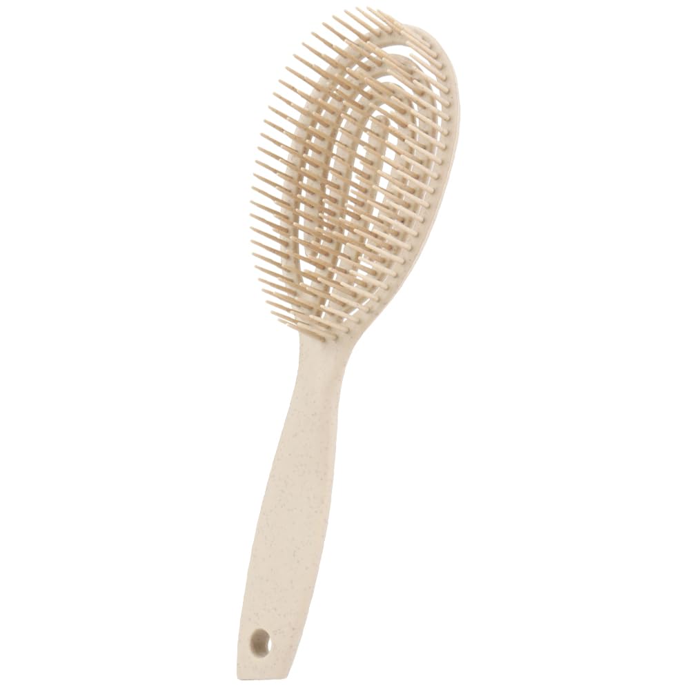 

Straw Hair Care Brush for Wet and Dry Use, Scalp Massage, Smooth Hair, Anti-Static, Breathable, Gift