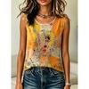 Women's Tank Floral Graphic Vintage Stylish Casual Sleeveless Crew Neck Regular Tops Summer Spring