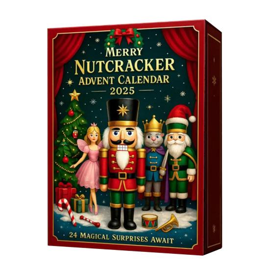 Merry Nutcracker Advent Calendar 2025 24 Days Acrylic Ornament with Surprise Miniatures Christmas Countdown Decor for Tree And Holiday Display