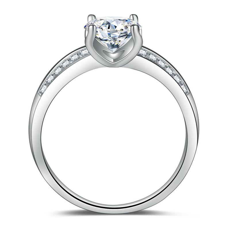 Lindon Clasic din aliaj de cupru Inel cu zircon Bijuterii pentru dama Cadou de petrecere de promisiune de nuntă