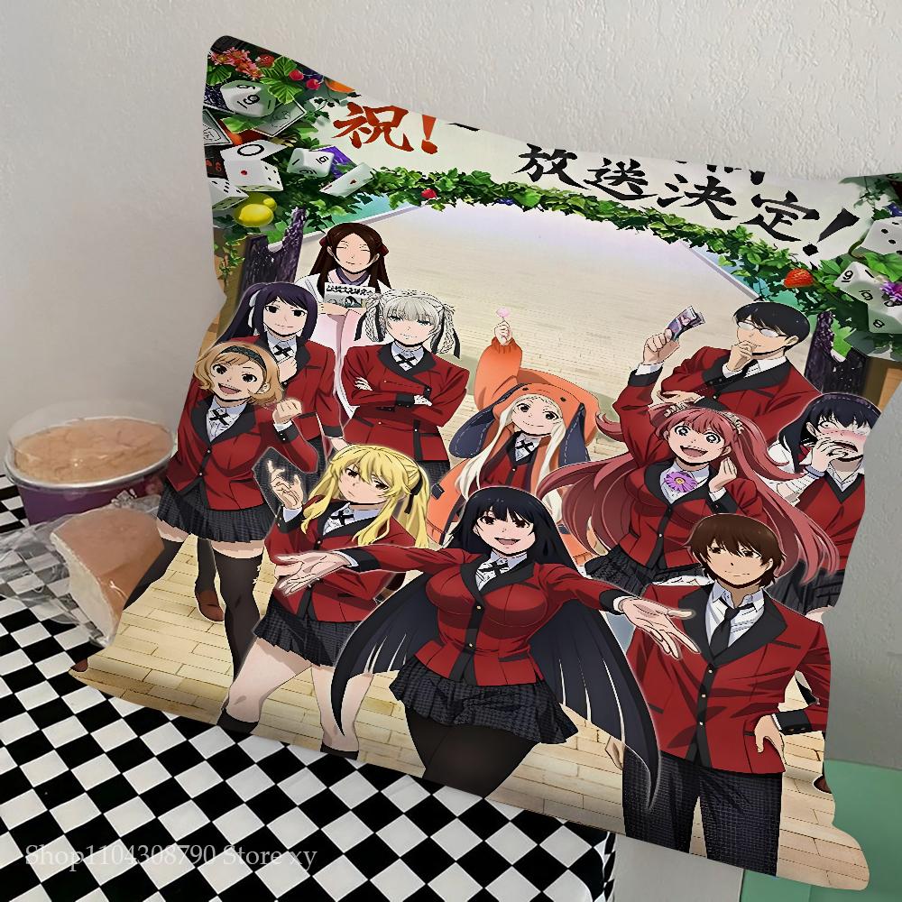 Anime Kakegurui Pillow Case Square Pillow Bedroom Sofa Leisure Comfort Cushion Car Living Room Home Decoration