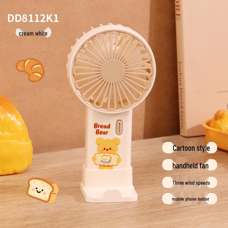 USB Rechargeable Portable Mini Fan & Phone Holder - Silent & Handheld