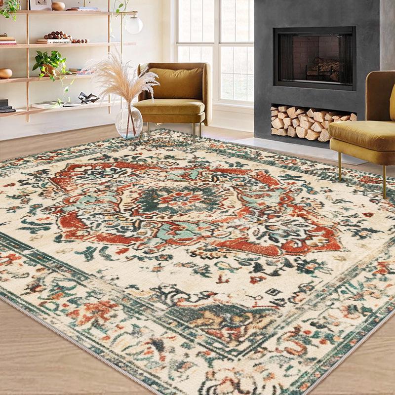 

Ковер из искусственного кашемира в стиле ретро в стиле бохо - американский персидский стиль, толстый и моющийся, для гостиных осенью и зимой 80×120 cm