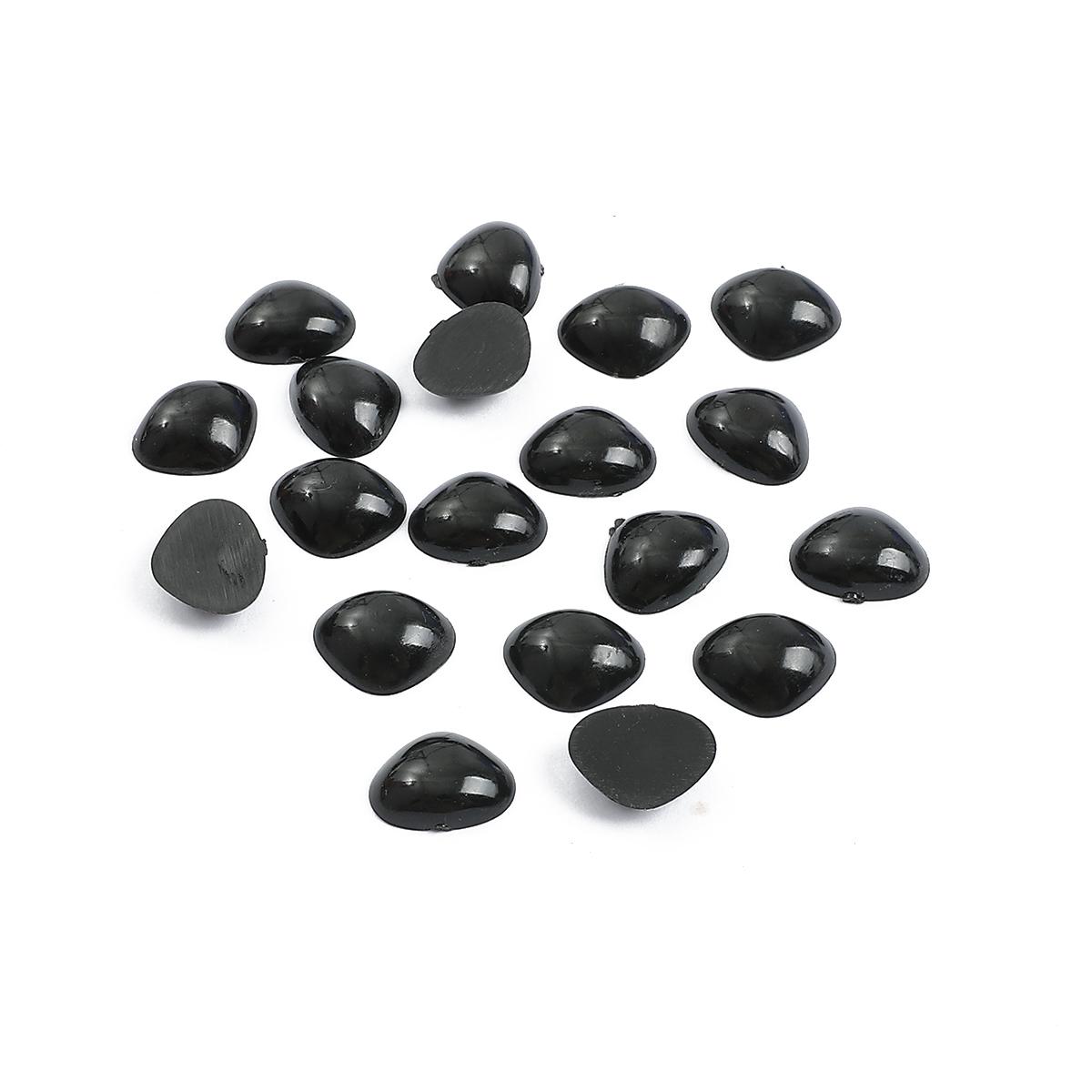 

20-100 шт./пакет, черные акриловые безопасные глаза, овальные бусины с плоской спинкой для куклы-медведя, кукольного животного, поделки своими руками, детские игрушки, аксессуары для глаз 11x14mm 100pcs чёрный