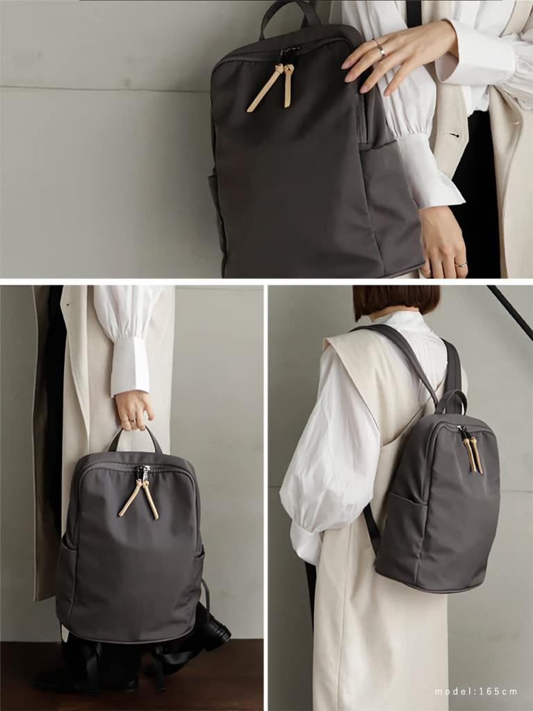 VITAFELICE Women's Multifunctional Nylon Backpack (Large) inb-10035z (Gray)