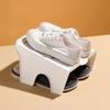 7pcs-double-layer Shoe Rack Organizer-stable Plastic Shoe Rack with Multiple Compartments,space-saving and Easy To Assemble