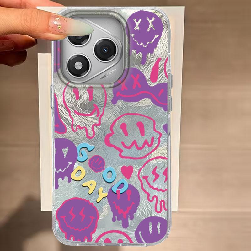 

For Honor 400 200 Pro Migic6 7 5 70 Lite 90 Smart X9a X9c X9b X8b X8c X7c X8a X7B X6 5G Smiling Face Vortex Pattern Phone Case Honor X9a