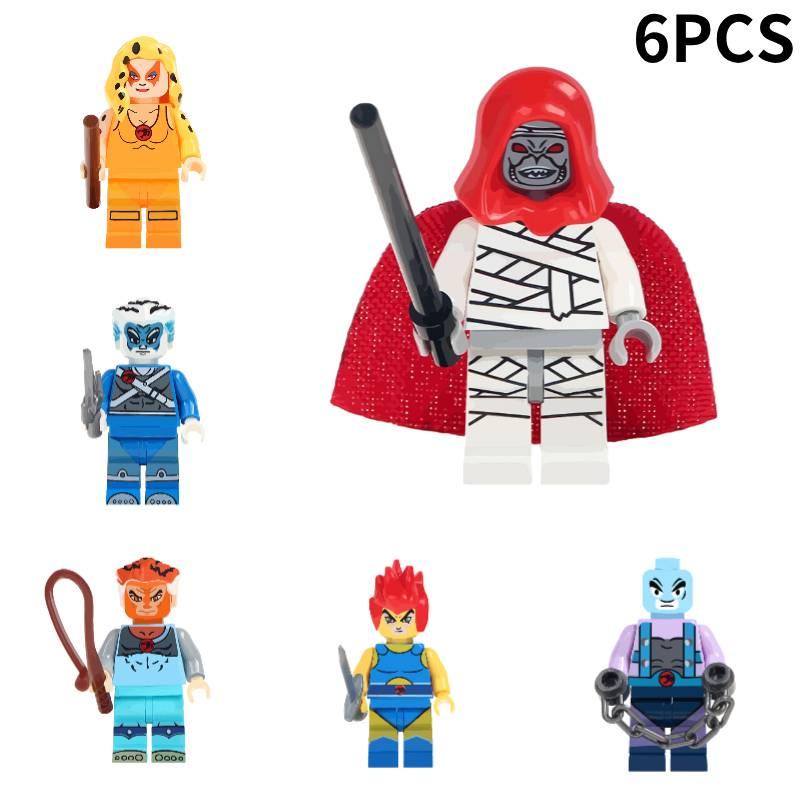 Interlocking Tiger Warrior Cat Thunder Cat Building Toy Abs Plastic 38 Pieces 4.5cm