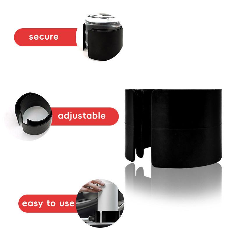 Black Car Small Cup Holder With Antislip And Leakproof Design For Vehicle Use