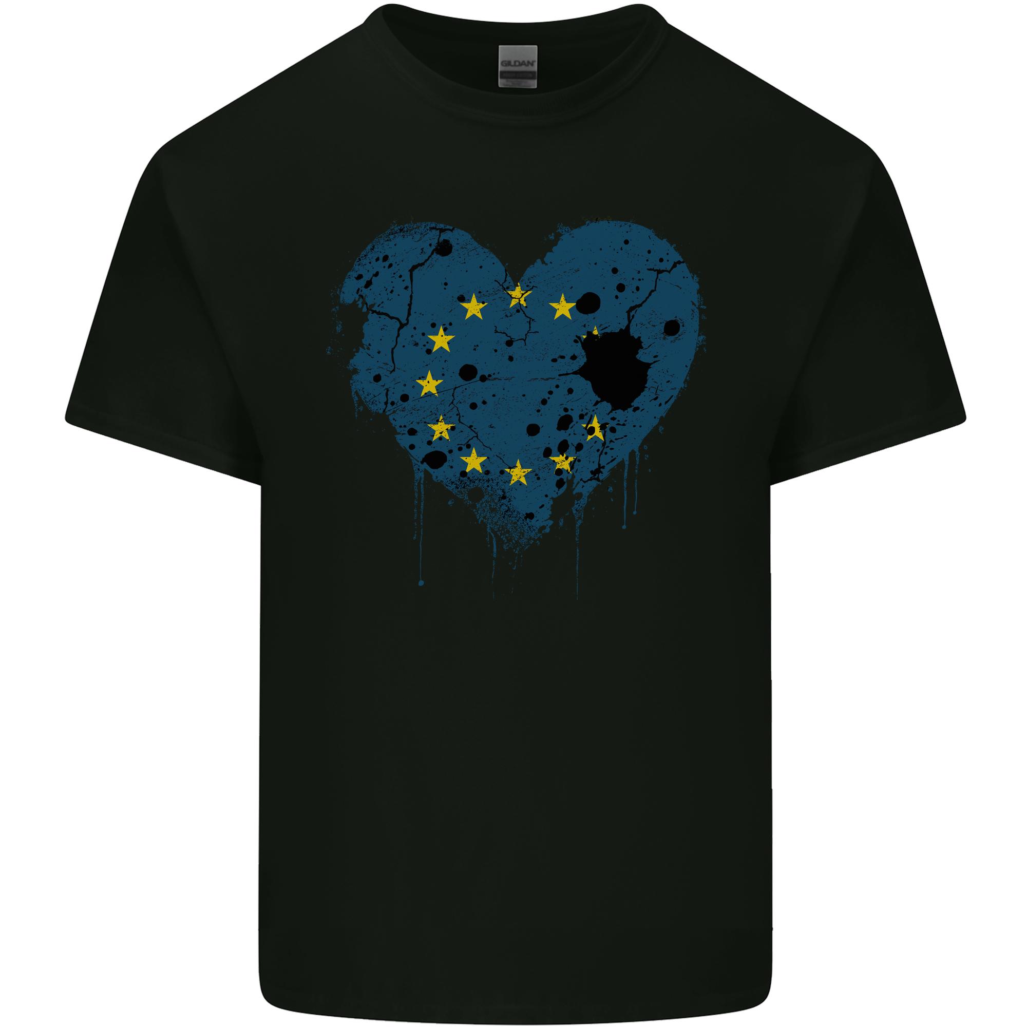 Love EU Flag European Union Flag Football Unisexs Light Cotton TShirt S