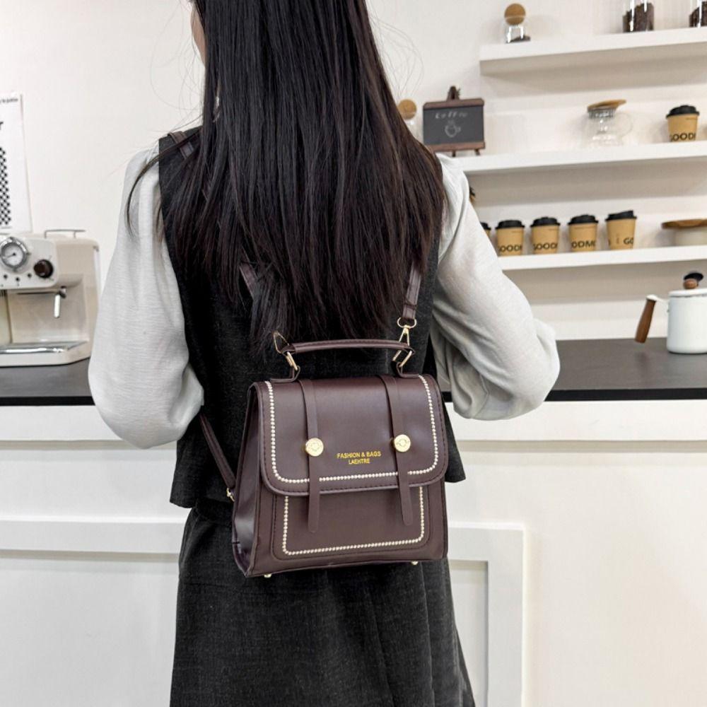 Retro dámská taška přes rameno Přenosná crossbody taška Taška na úrovni Malá čtvercová taška Dívky