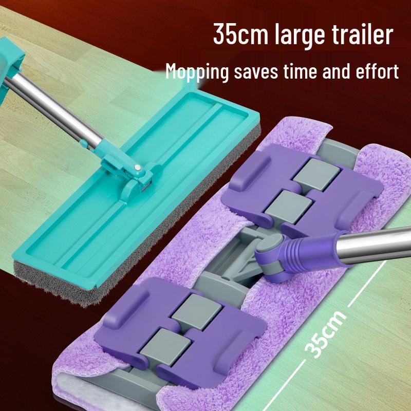 Dual-Use Rotatable Flat Mop: Wet & Dry Cleaner for Windows, Tiles, and Floors