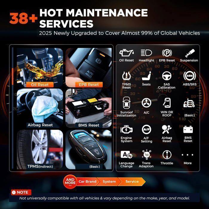 OTOFIX D1 Lite Diagnostic Auto Scanner avec outil d'analyse de contrôle bidirectionnel Tous les diagnostics du système en français