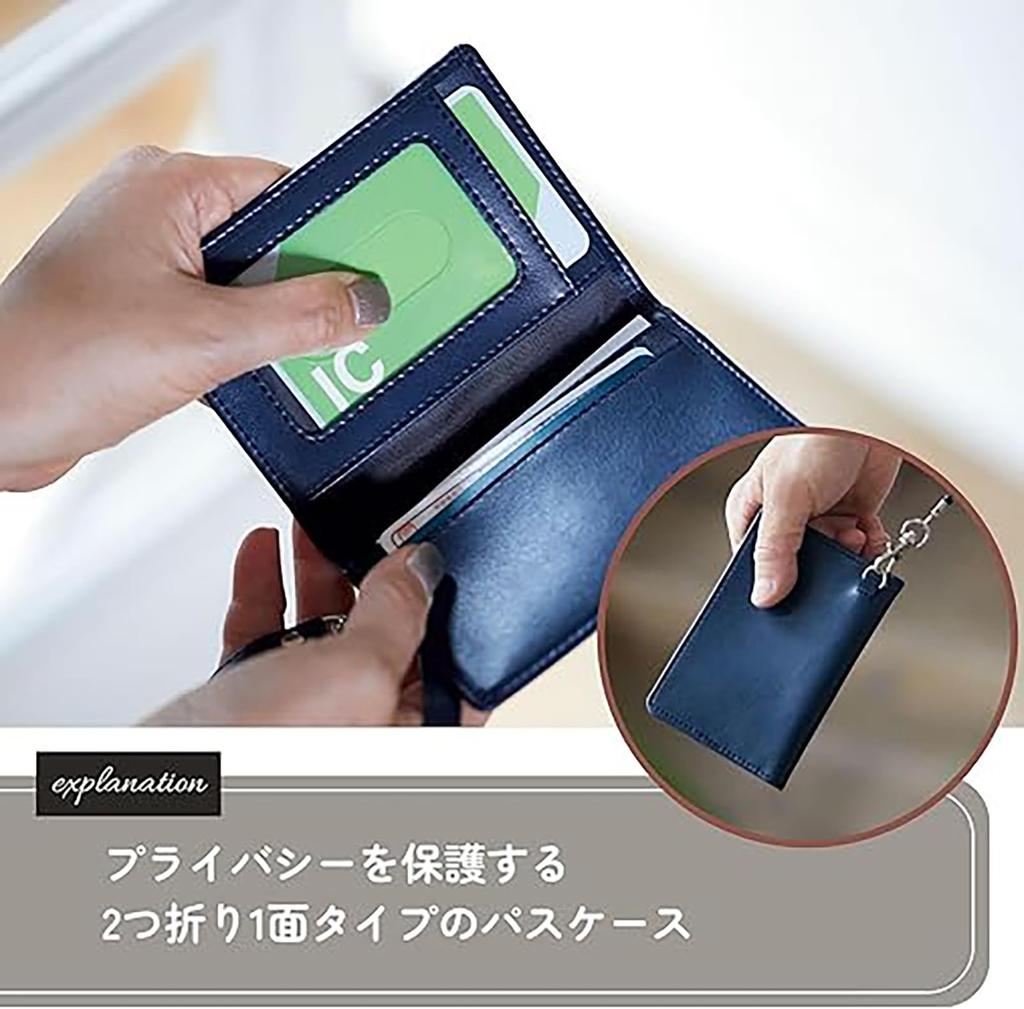 Raymay Fujii Pass Case, Gloire, Bi-fold, Black, GLP1166B