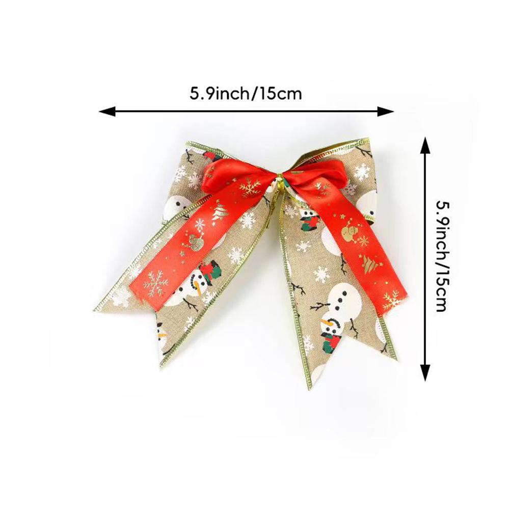 10*pcs Christmas Decoration Bow Ribbon Decoration Christmas Tree Pendants Christmas Charms Home Decor Xmas Hanging Ornaments