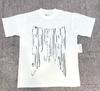 T-shirt Unisex con Stampa di Lettere in Schiuma Hip Hop Euro-Americano: Scollo Rotondo, Manica Corta, Design alla Moda