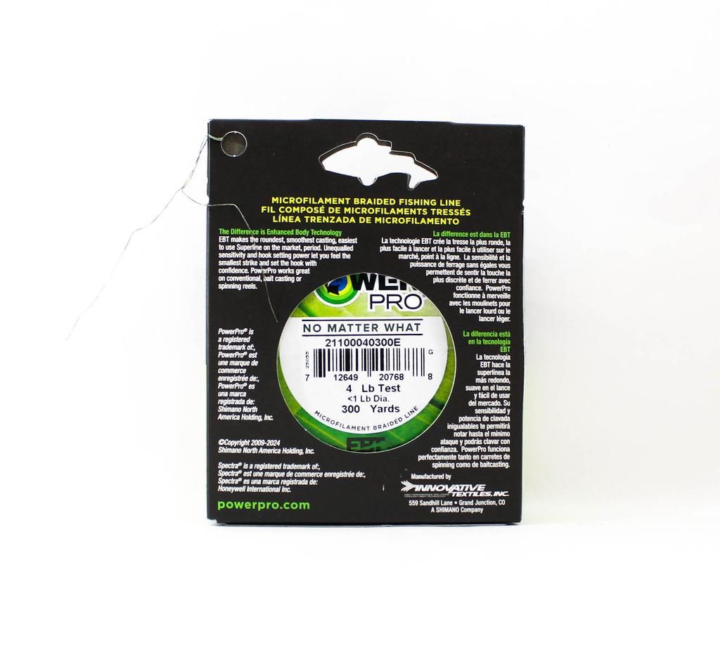POWER PRO Braided Spectra Line 4lb X 300yds Green (7688)