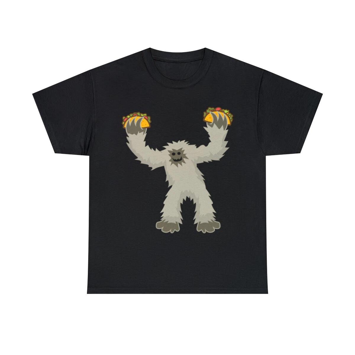 Bigfoot Loves Tacos Graphic Tee Shirt, S-5XL S