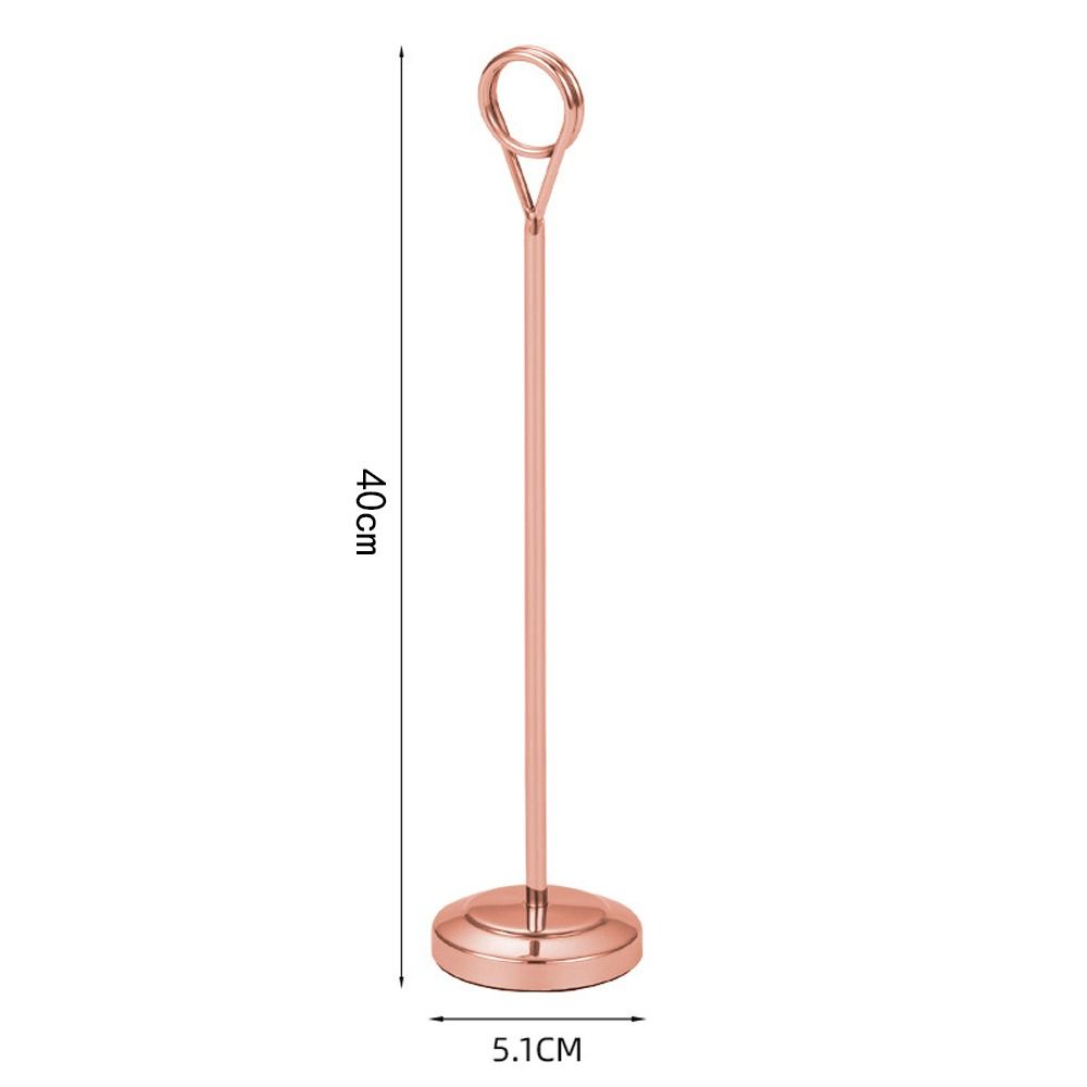 Cute Stainless Steel Round Photo Clip Elegant Note Clamp Stand  Restaurant Table