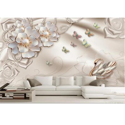 3d Wallpaper Luxury Jewelry Flower 3d Wallpaper Living Room Bedroom Background Wall Mural