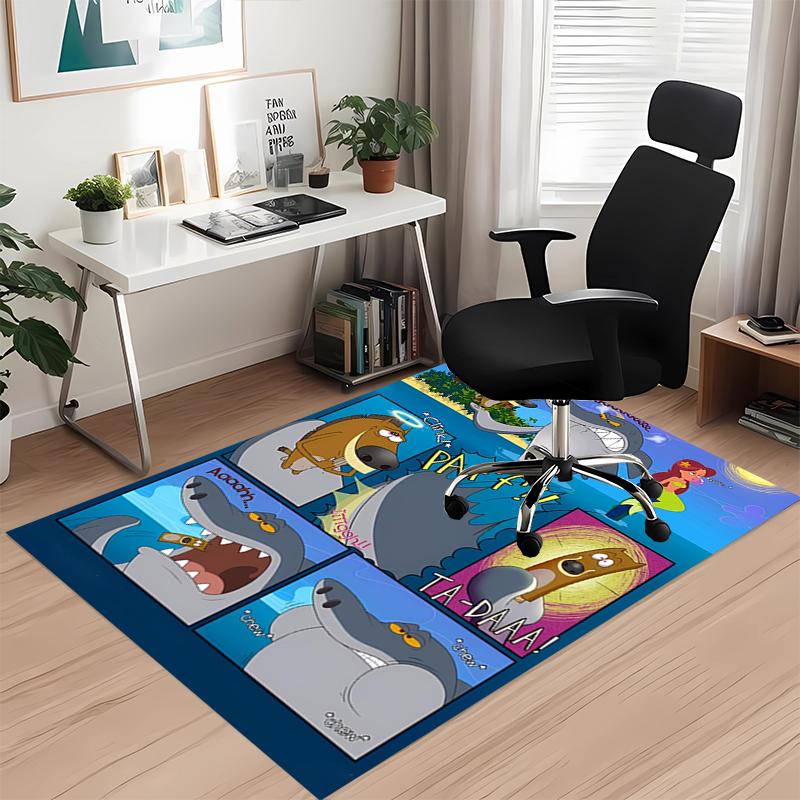 Zig & Sharko Printed Carpetrugfor Office Chair Living Room Bedroom Kitchen Room Decor Gifts