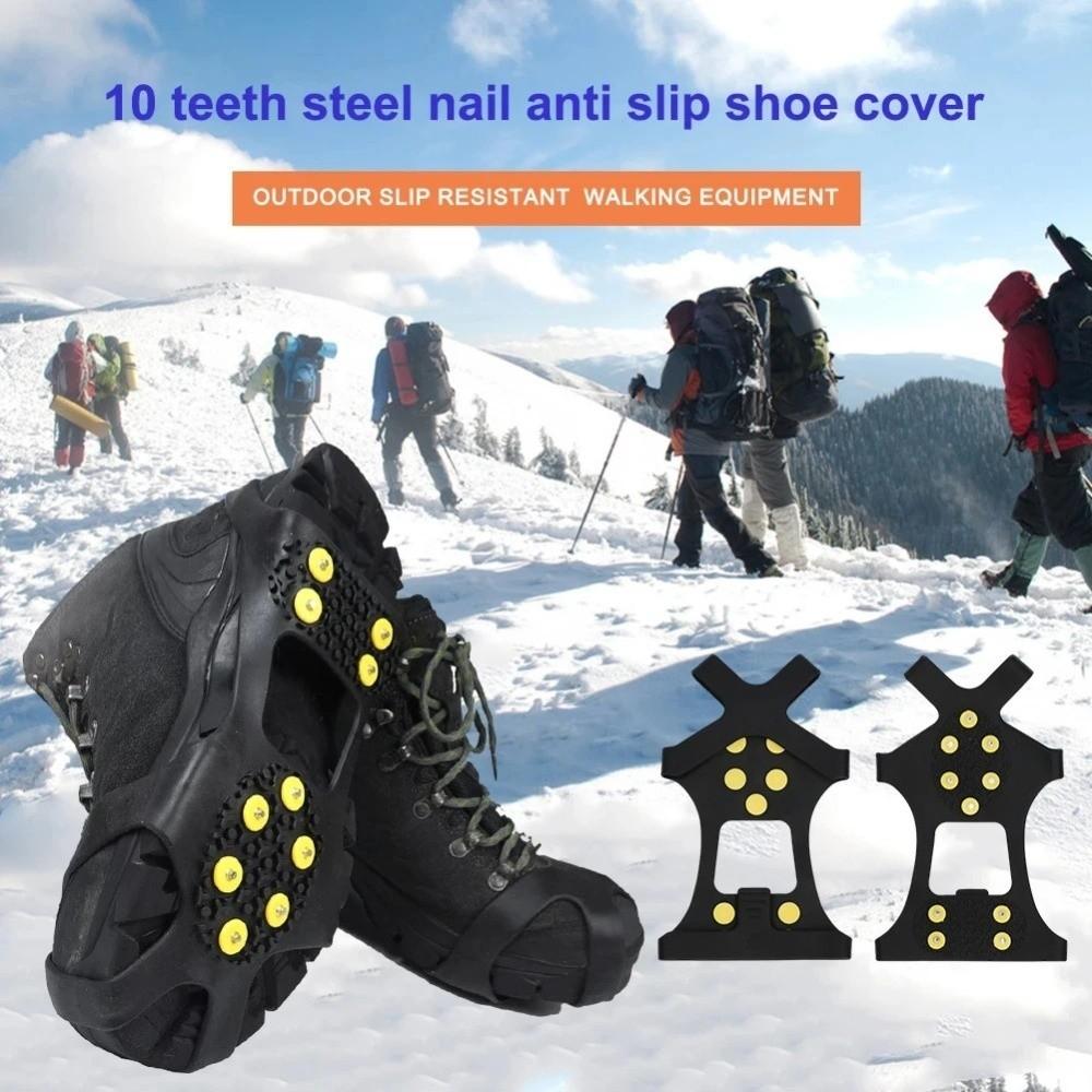 New 10 Teeth Ice Claw Universal Anti-Slip Shoes Crampons Spike Spike Grips Cleats For Shoes 12.5