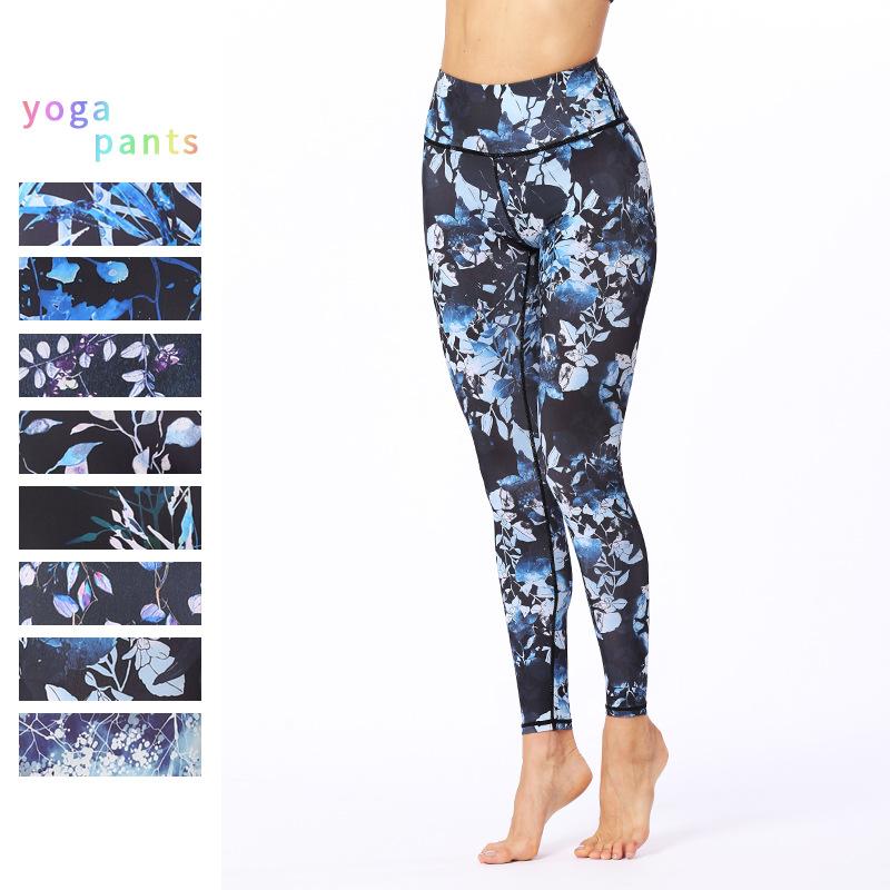 New digital printing yoga pants women's outdoor fitness pants tight dance pants